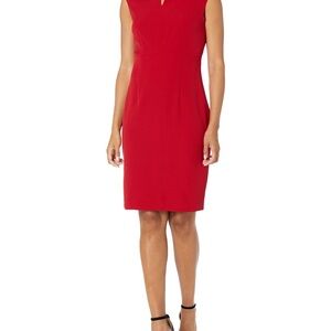 Elegant Red Sleeveless Dress